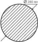 Круг нержавеющий (пруток) 280 мм.  08Х18Н10Т горячекатаный, матовый